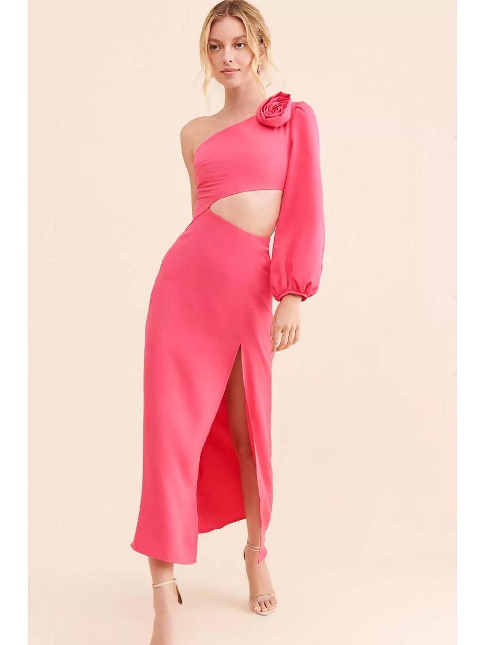 LAAGAM Free People Candela One shoulder cut out dress